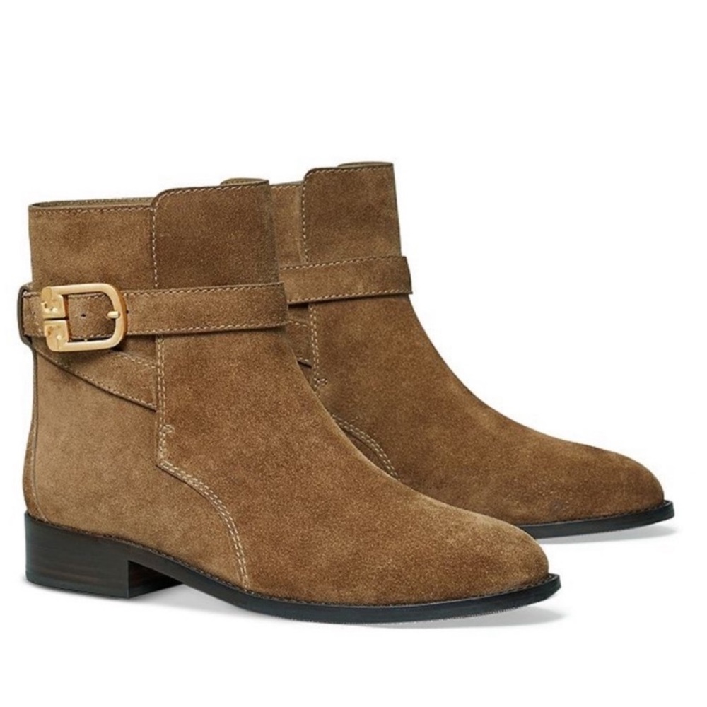 NIB Tory Burch River Rock Suede Brooke Ankle Boots Size 9